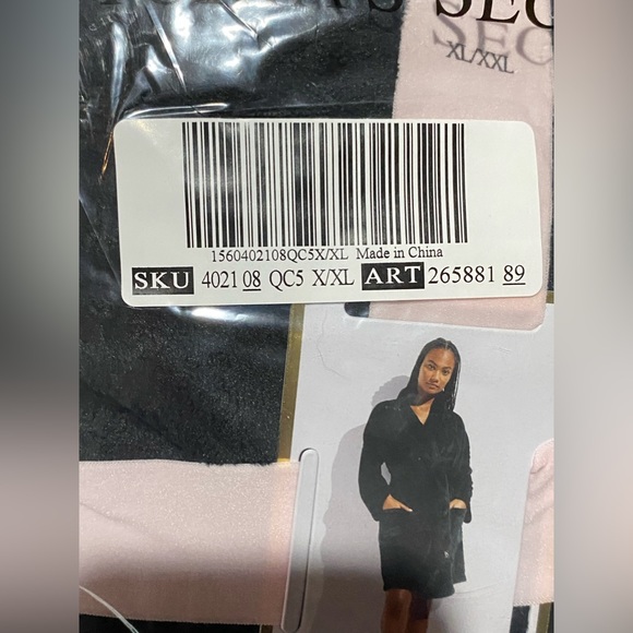 🆕 VICTORIA’S SECRET VS SLEEP Short Cozy Robe XL-XXL Black - Picture 8 of 9